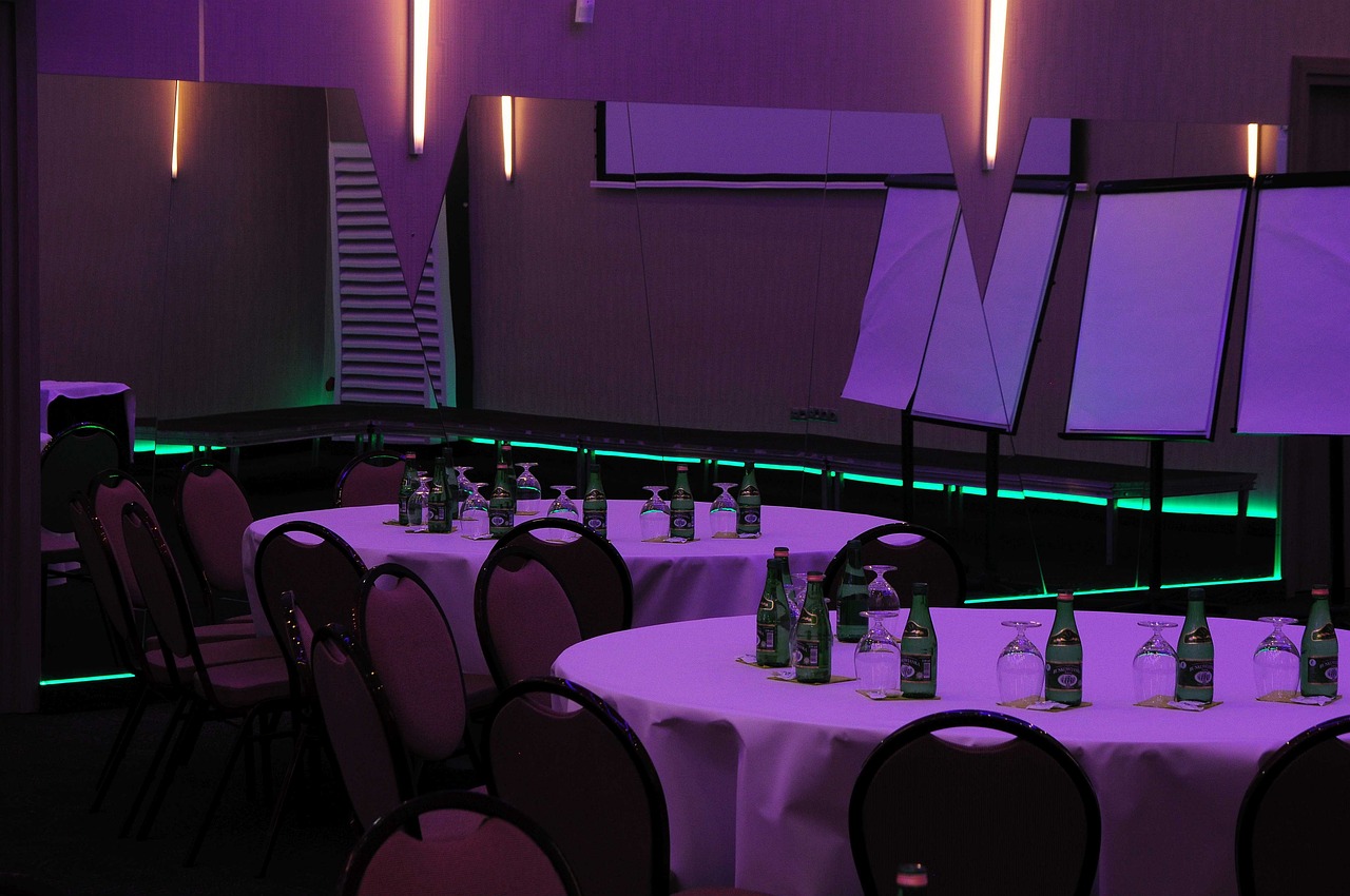 LED interior lighting in modern Saudi commercial building